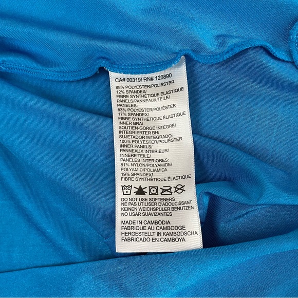 Wilson Blue White Gray Shelf Bra Tennis Dress - Picture 9 of 14